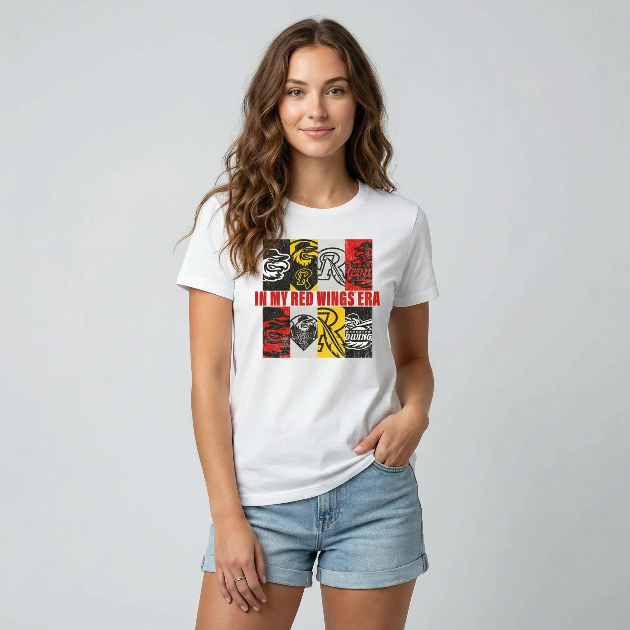 108 Stitches Womens Red Wings Era Tee - Image 2