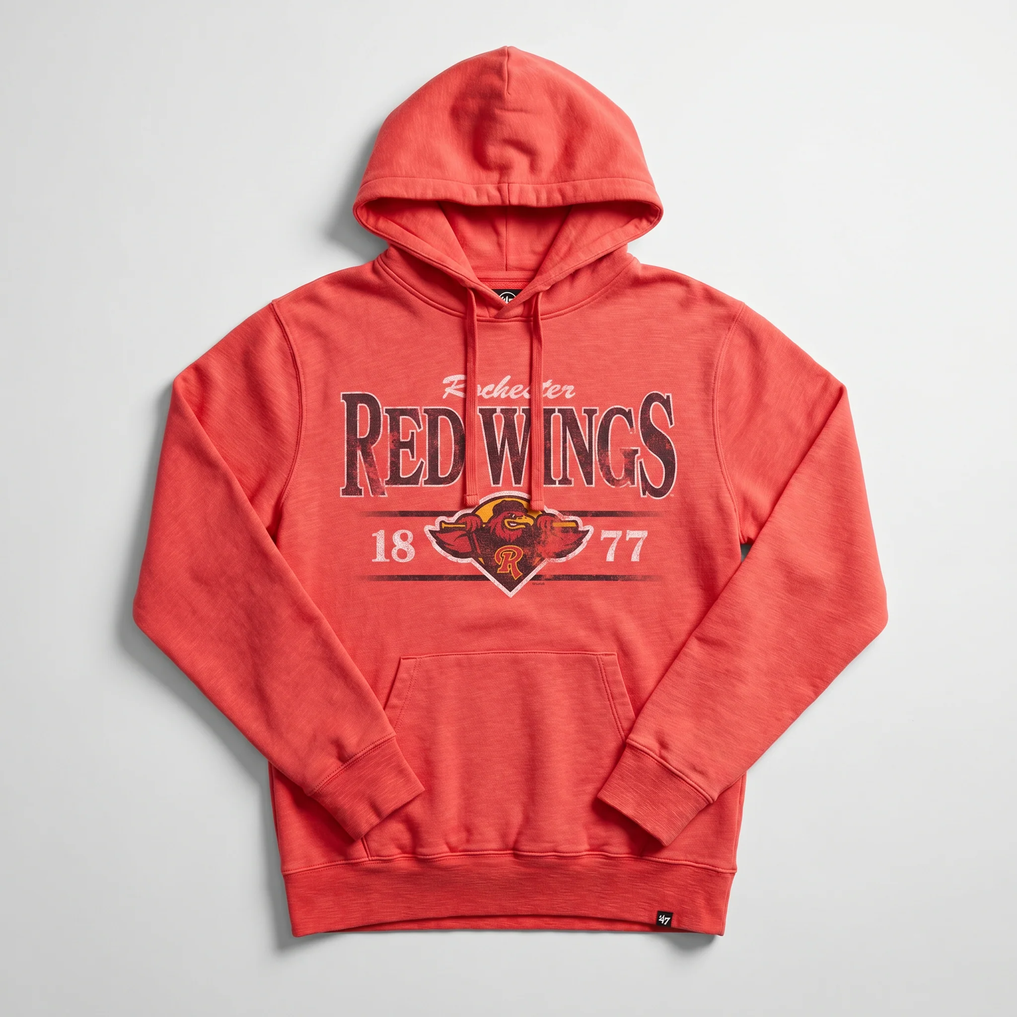 47 Premium Red Slub Hoodie