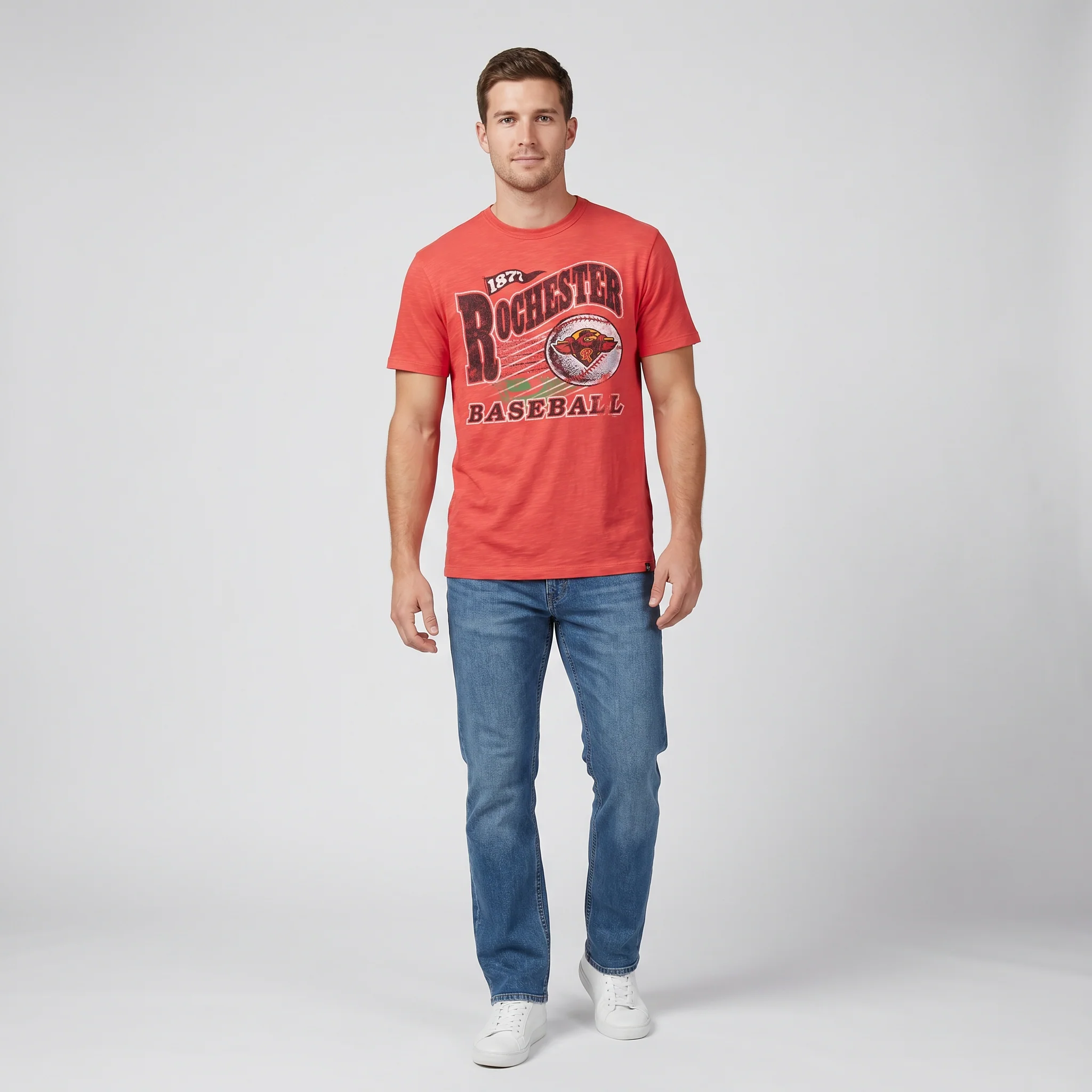 47 Red Slub T-Shirt - Image 3