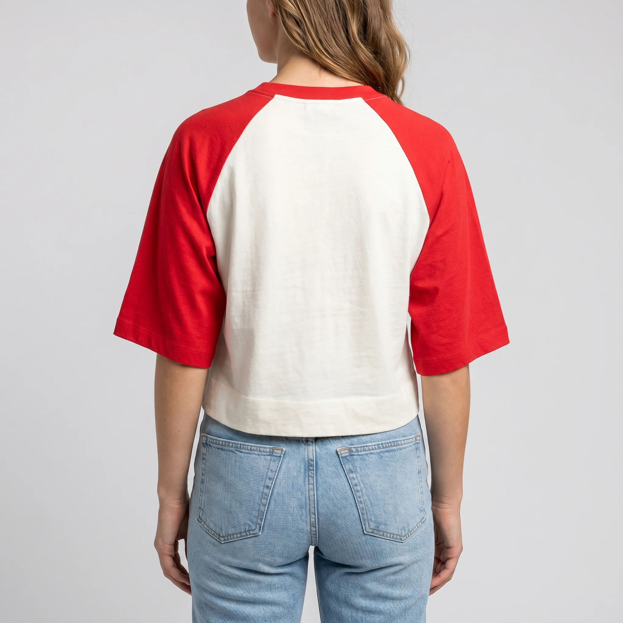 47 Womens Raglan Crop Tee - Image 5