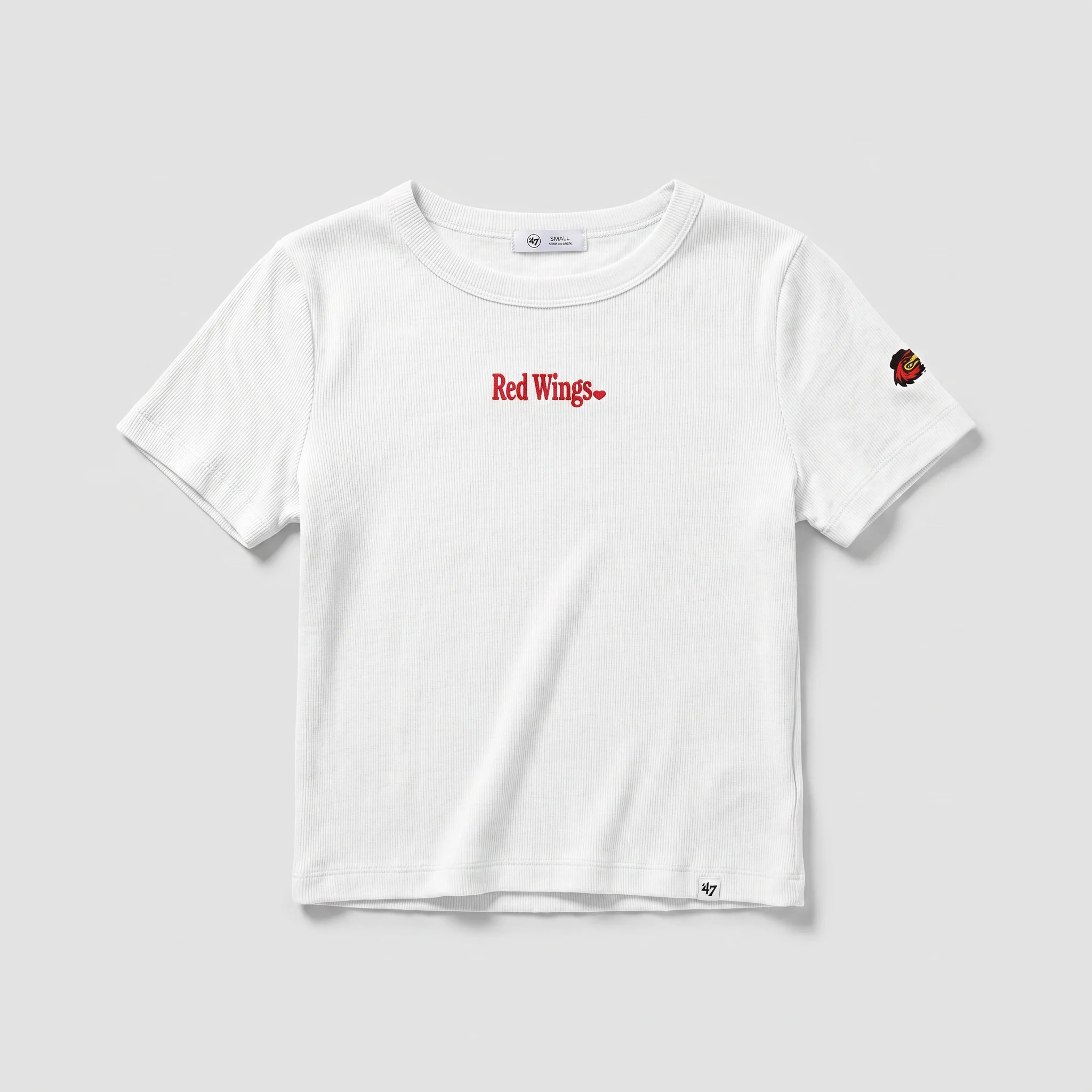 47 Womens Ribbed Crop Tee