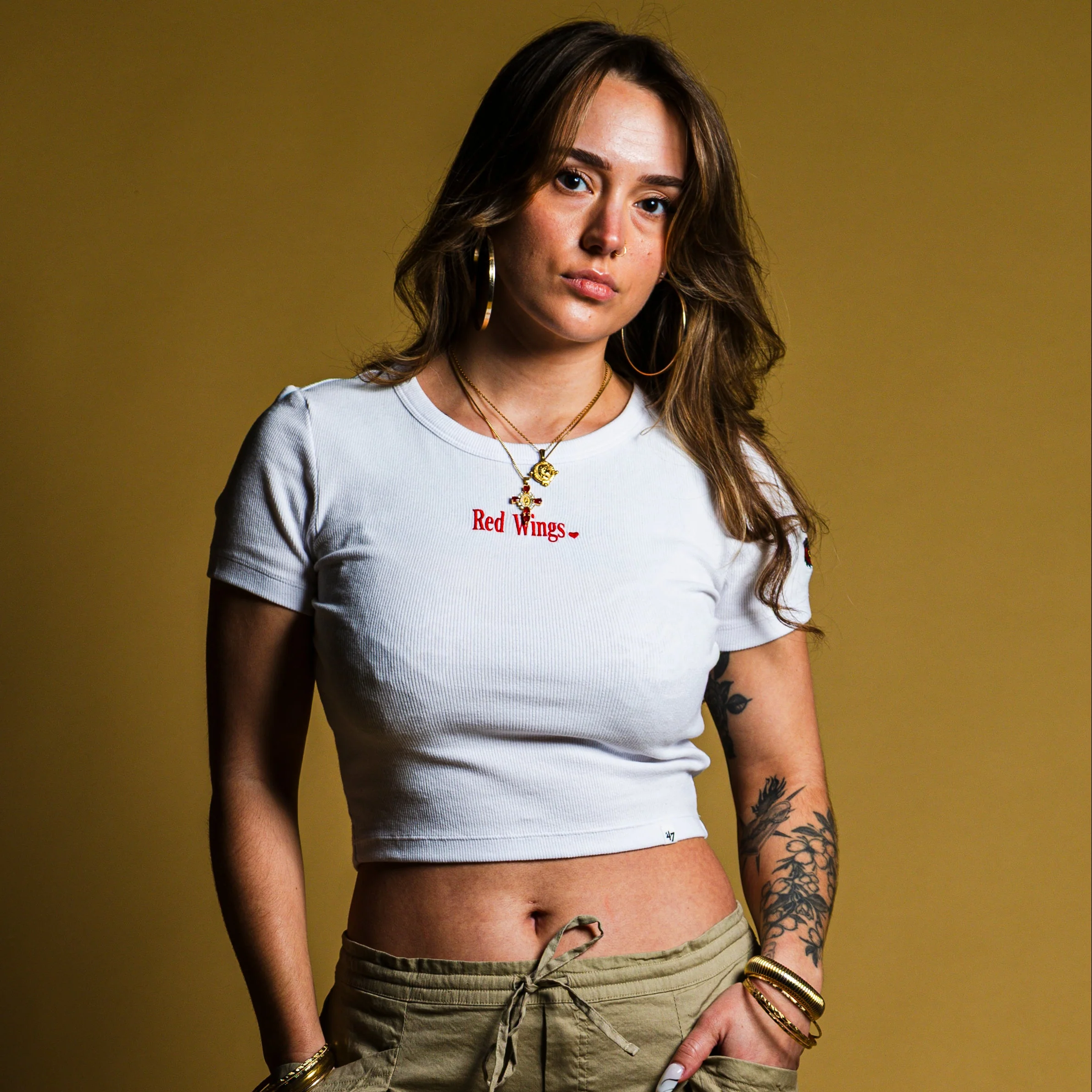 47 Womens Ribbed Crop Tee - Image 2