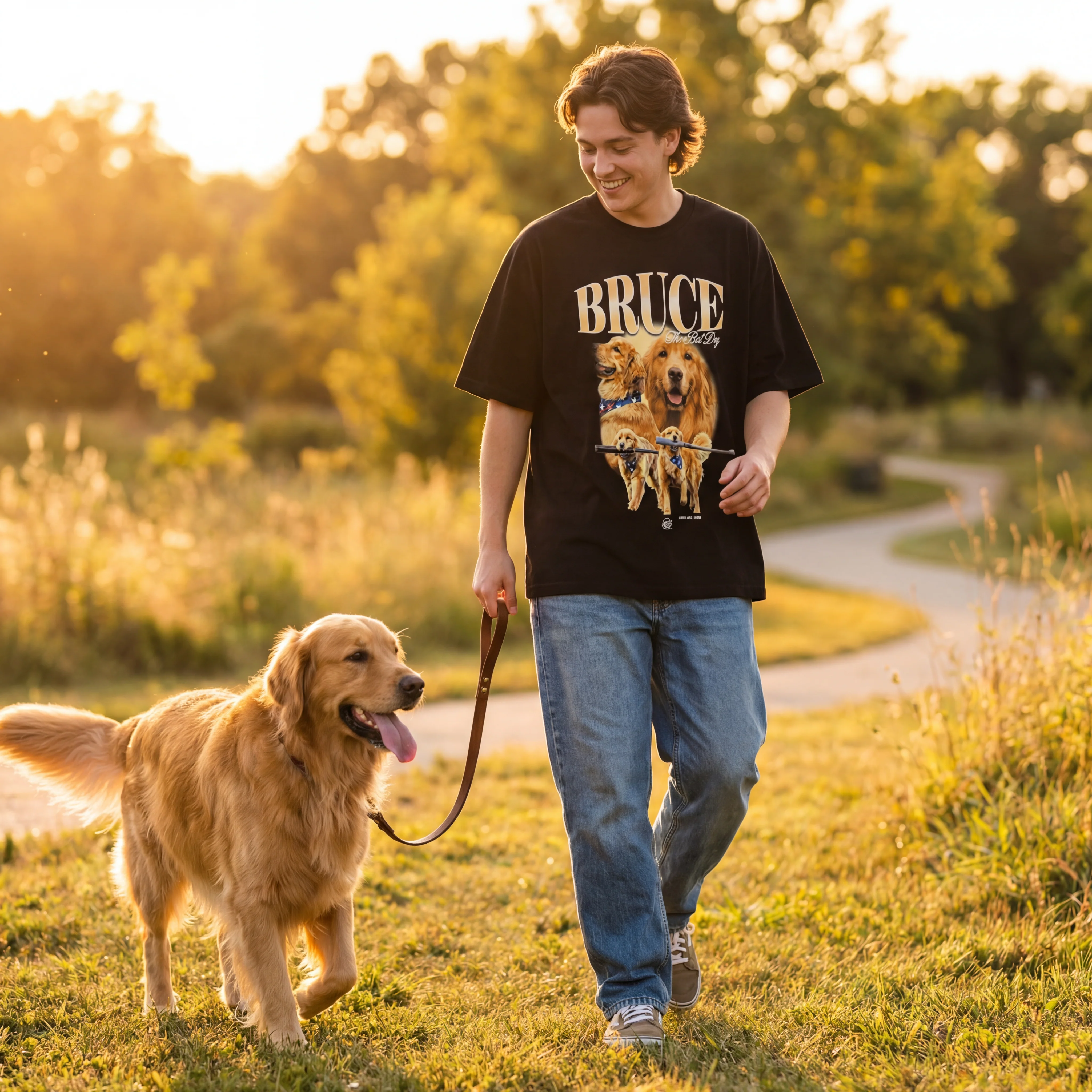 Bruce the Bat Dog 90s Graphic Tee - Image 6