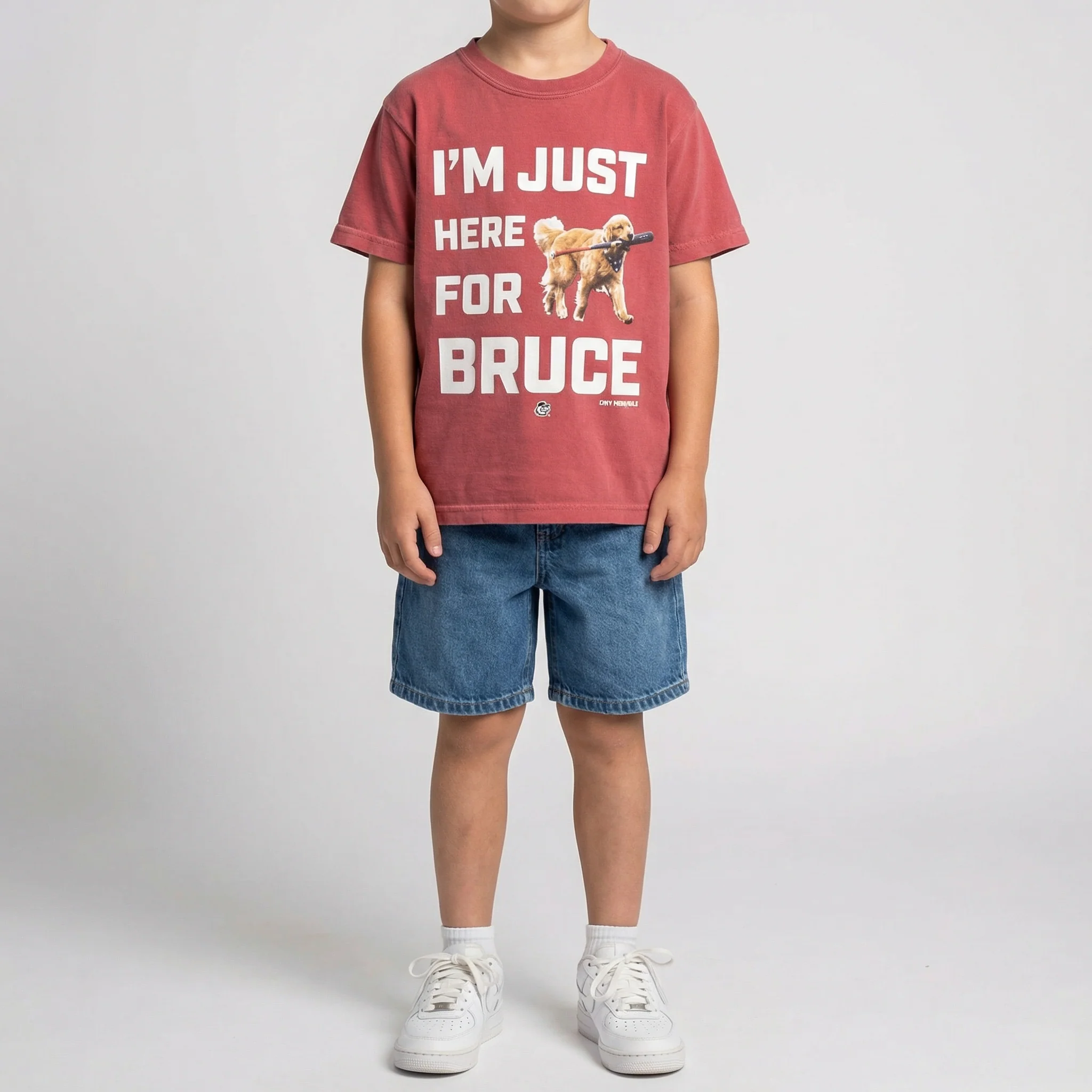 Bruce the Bat Dog YOUTH Im Just Here Tee - Image 2