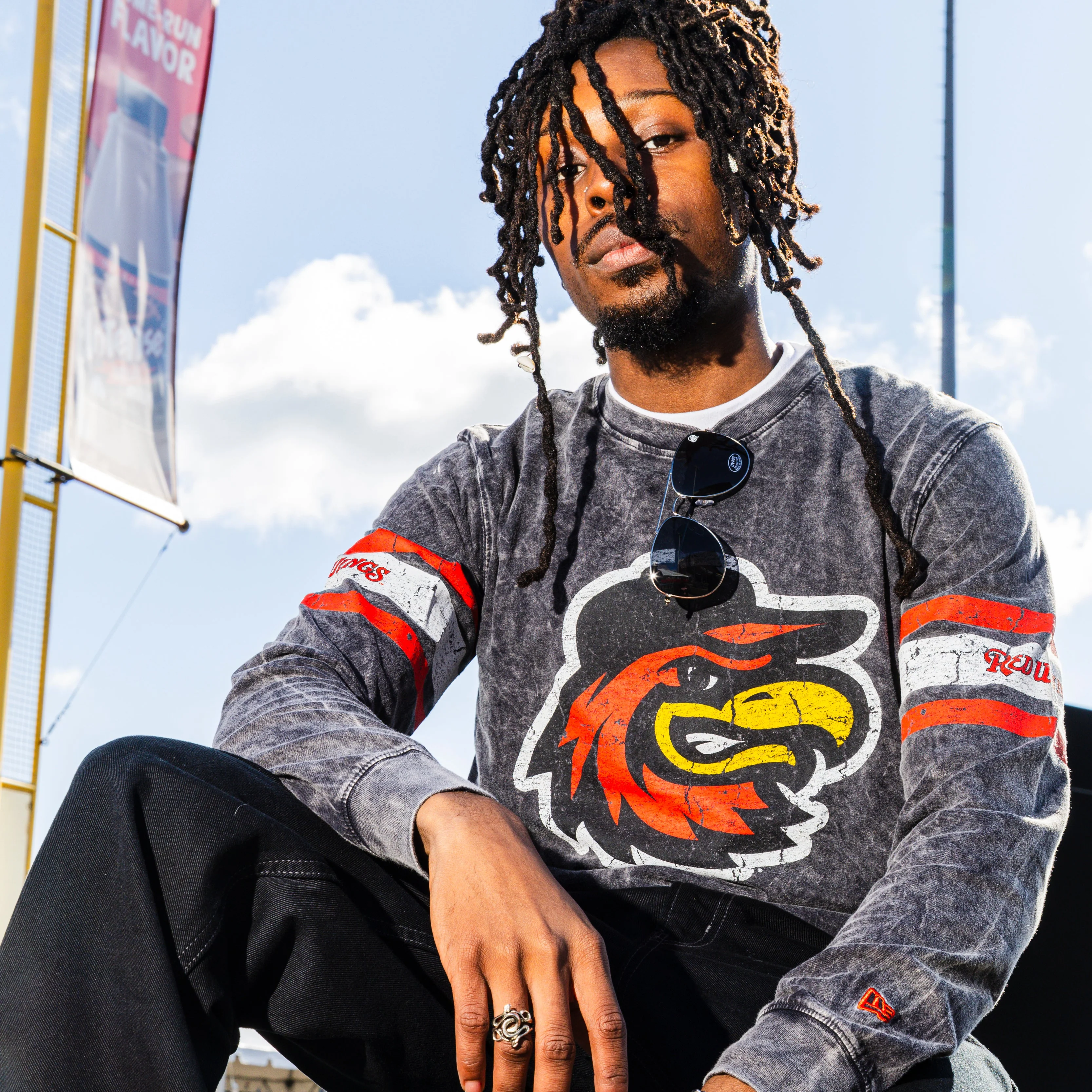 New Era Distressed Long Sleeve Tee - Image 2