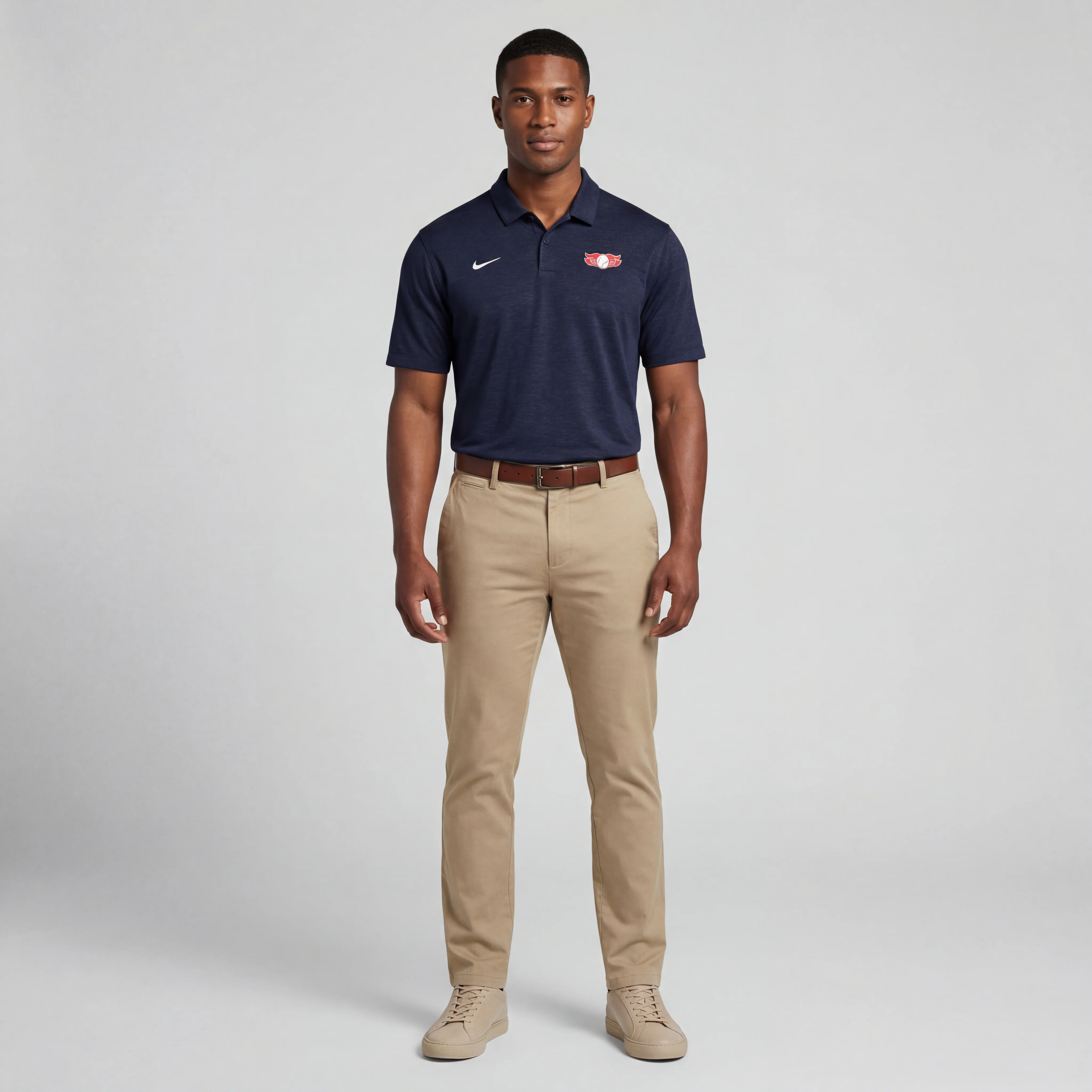 Nike Navy Throwback Polo - Image 2