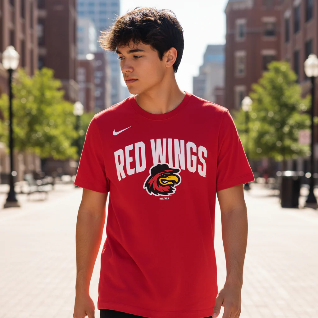 Nike Red Cotton Tee - Image 4