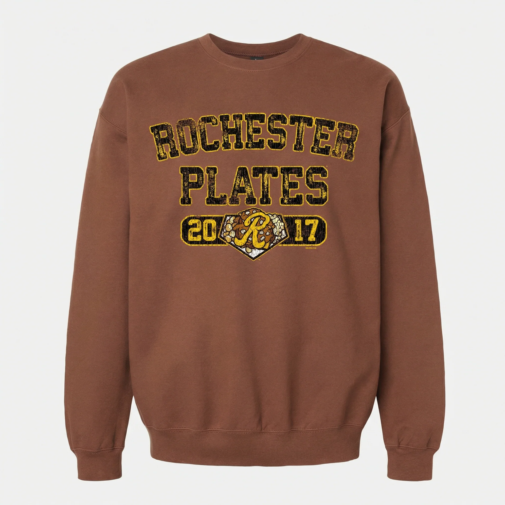 Rochester Plates Brown Crewneck