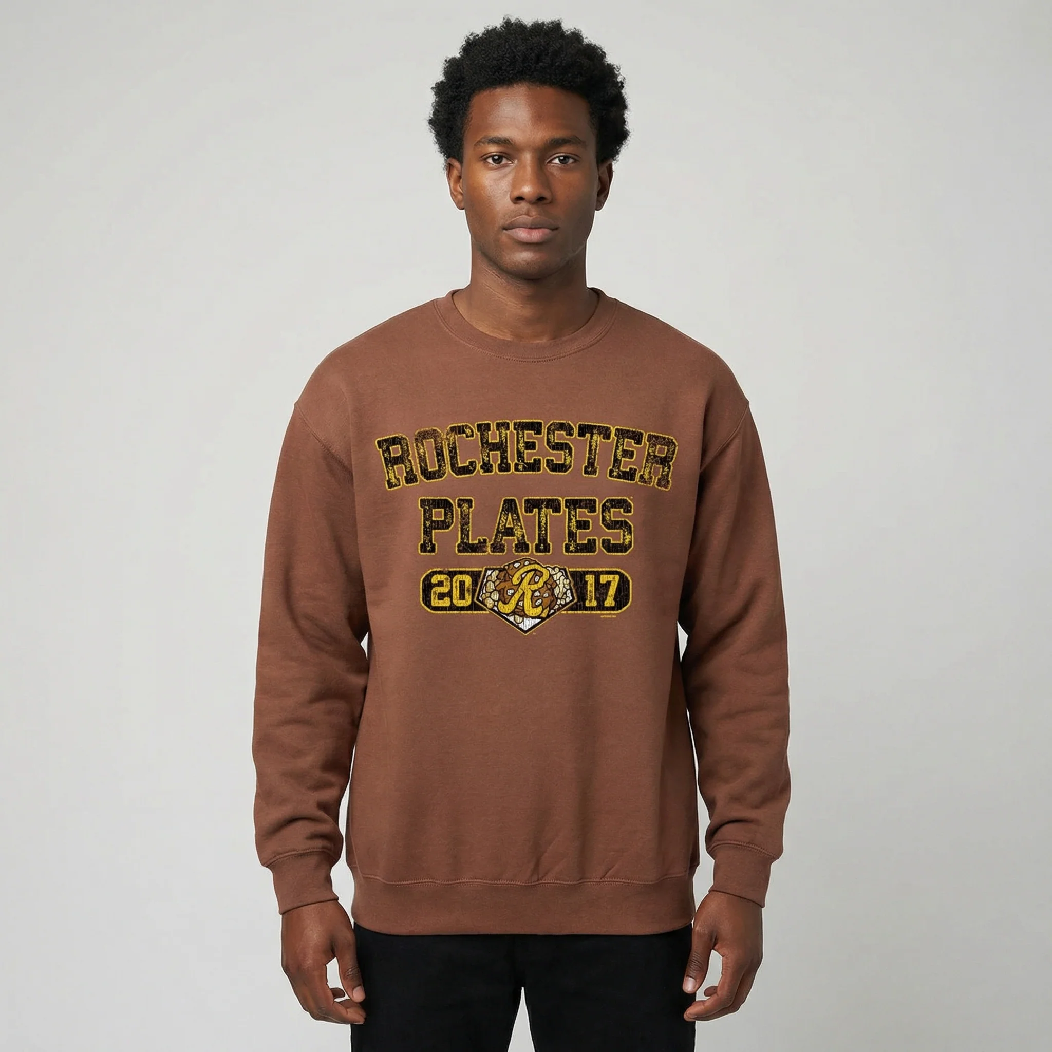 Rochester Plates Brown Crewneck - Image 2
