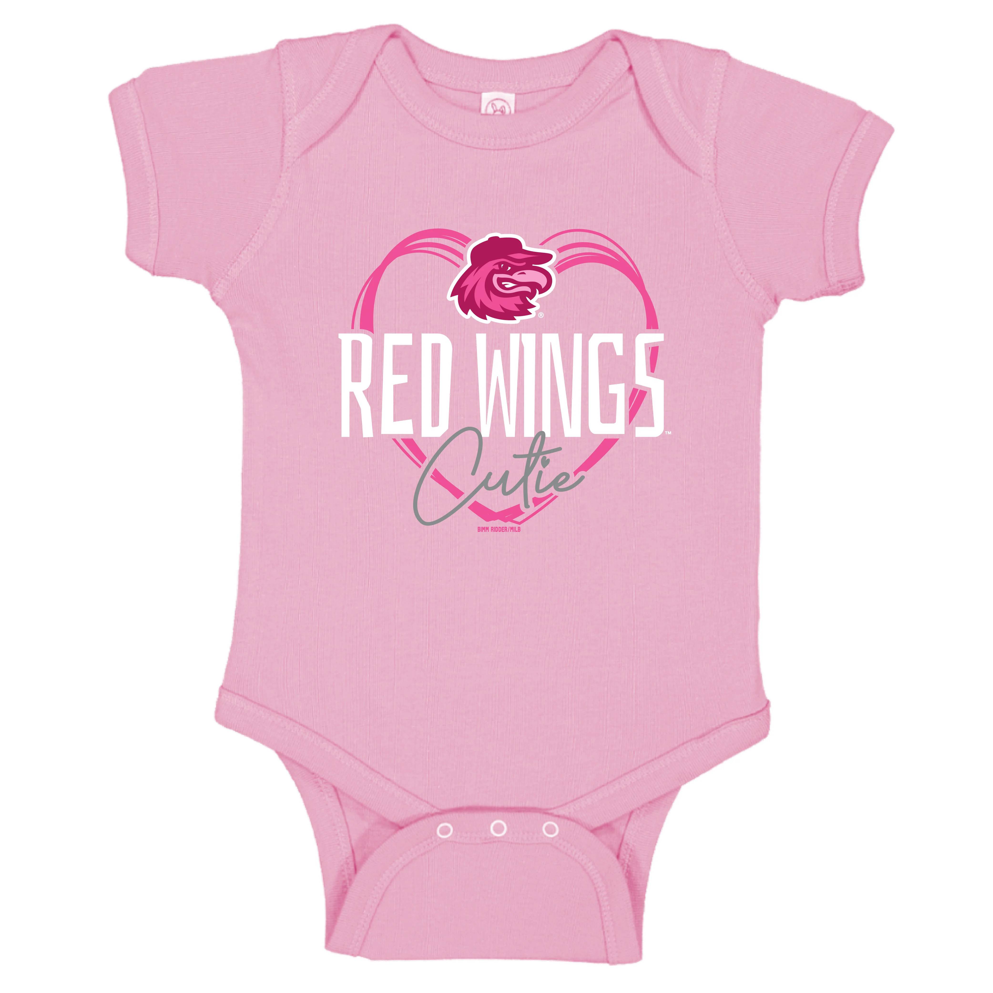 Rochester Red Wings Infant Girls Pink Onesie