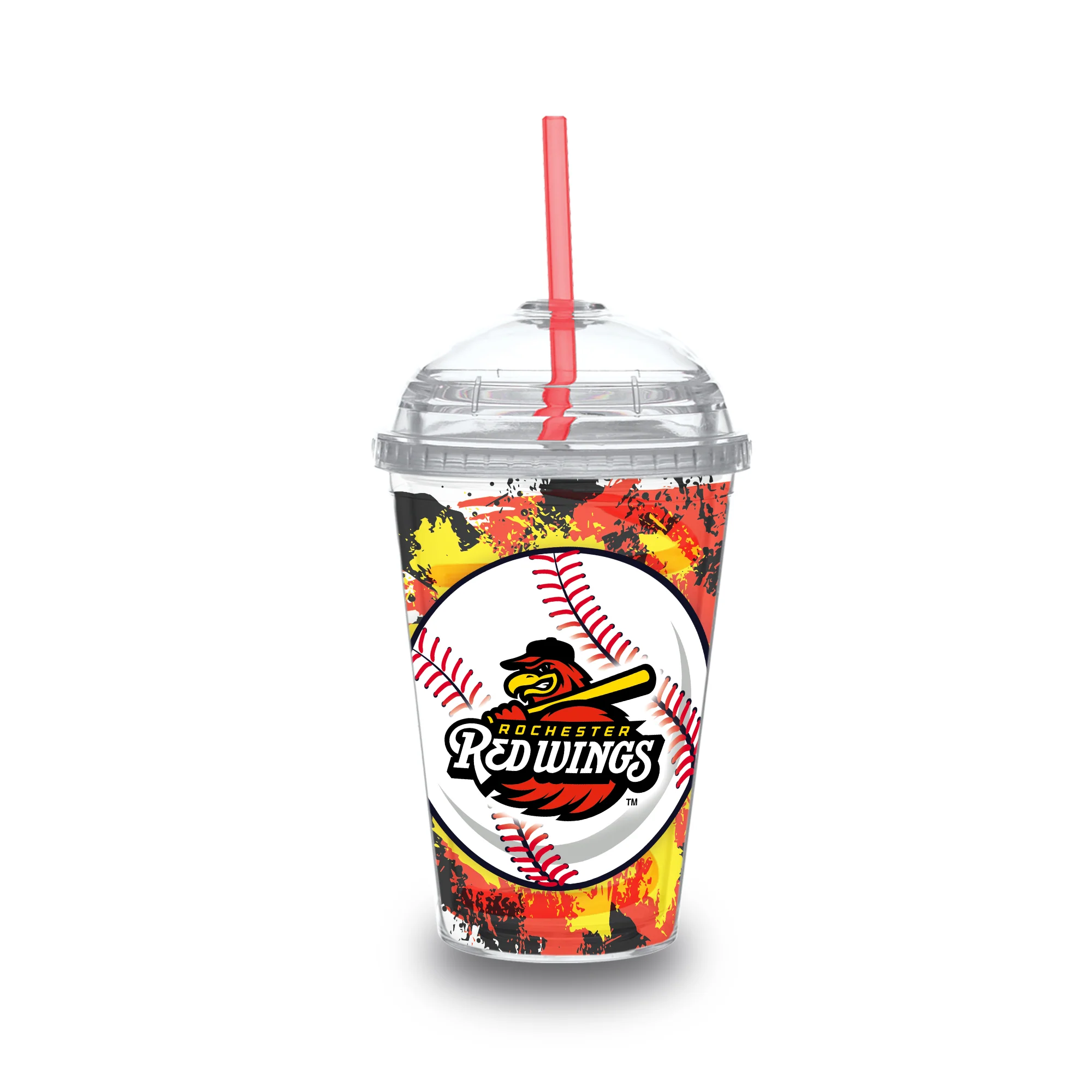 Rochester Red Wings Kids Tumbler with Swirly Straw