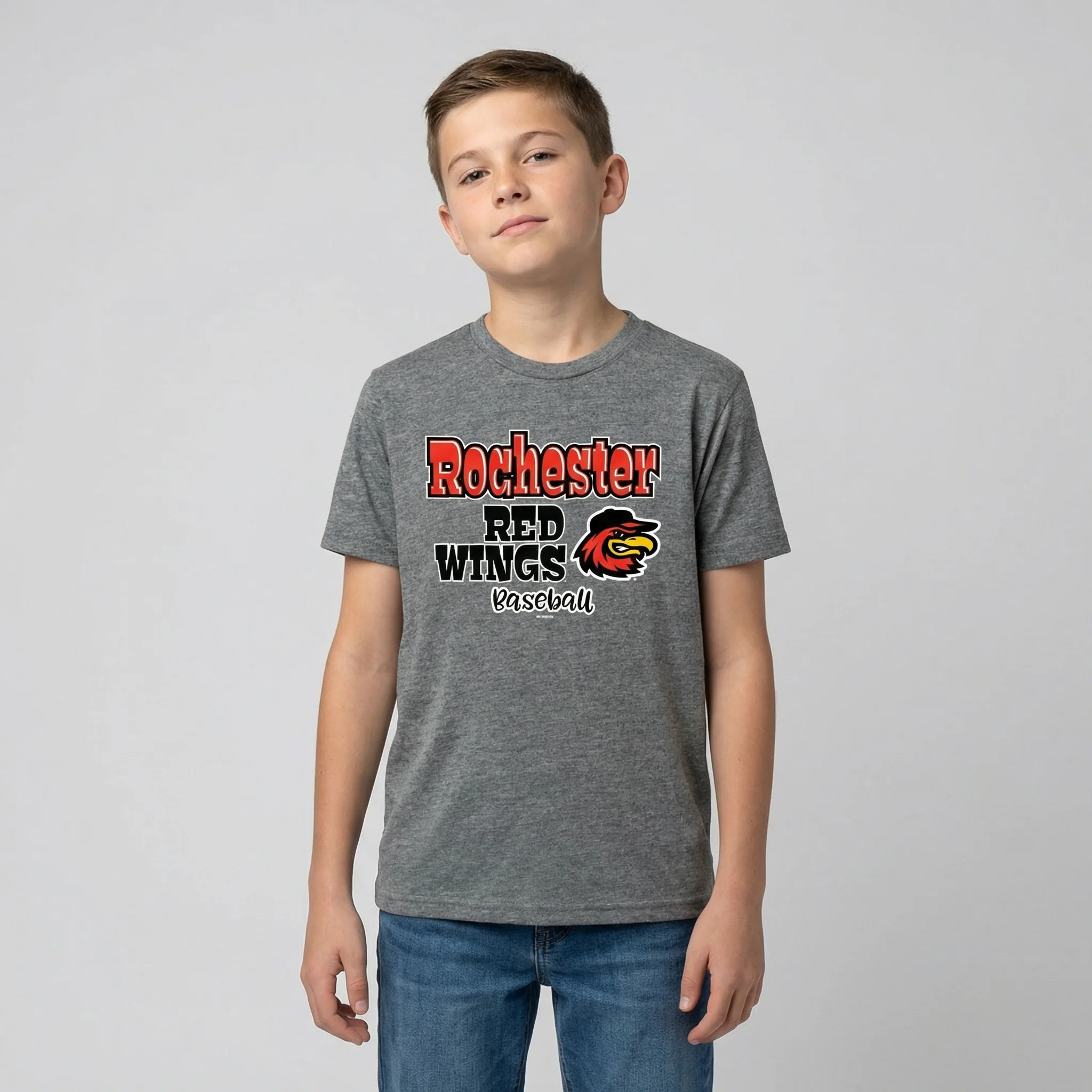 Youth Gray Tri-Blend Tee - Image 2