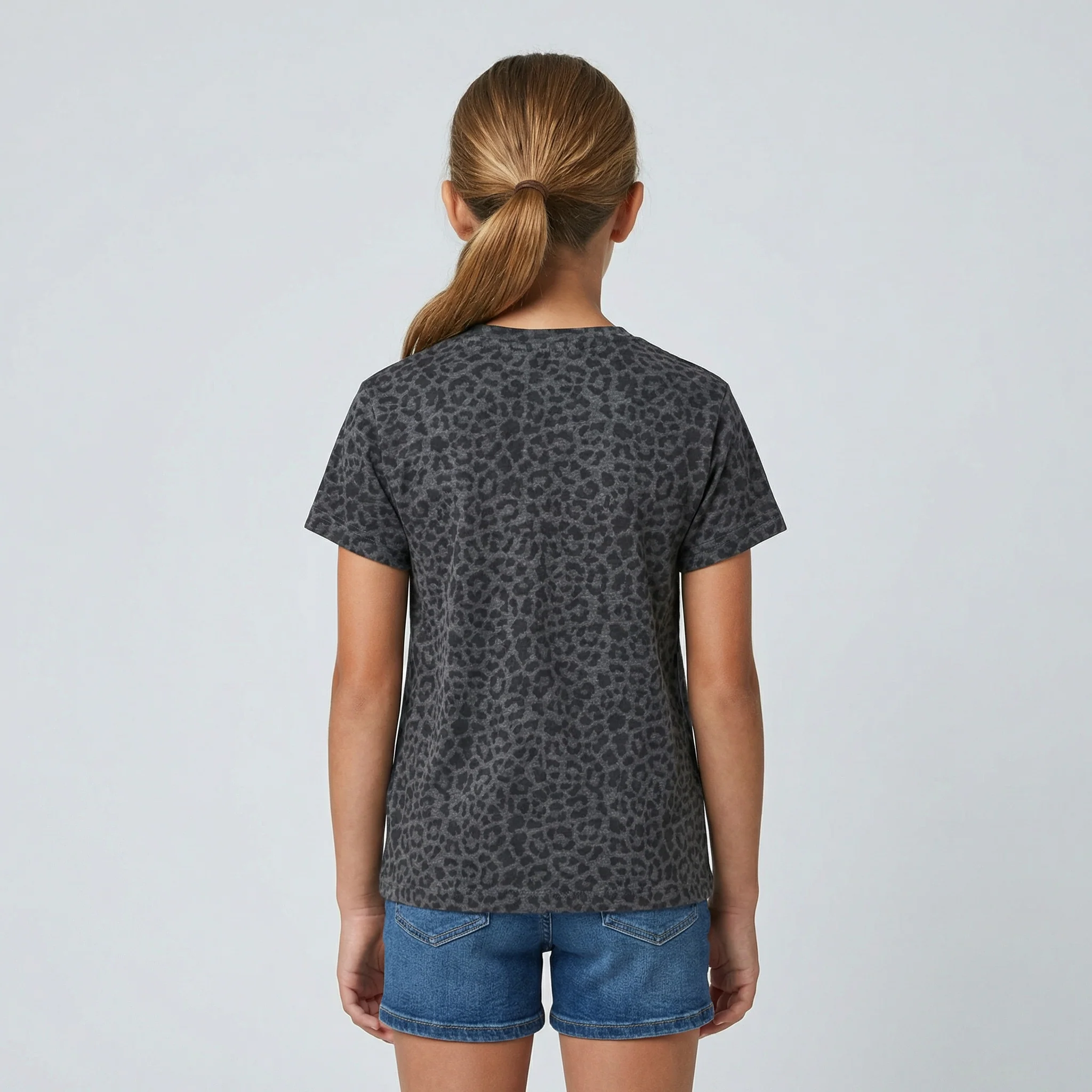 Youth Leopard Print Tee - Image 3